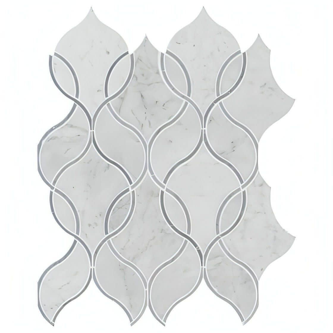 MSI Carrara White Ellipsis 8.66 in. x 11.63 in. x 10mm Polished