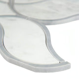 MSI Carrara White Ellipsis 8.66 in. x 11.63 in. x 10mm Polished