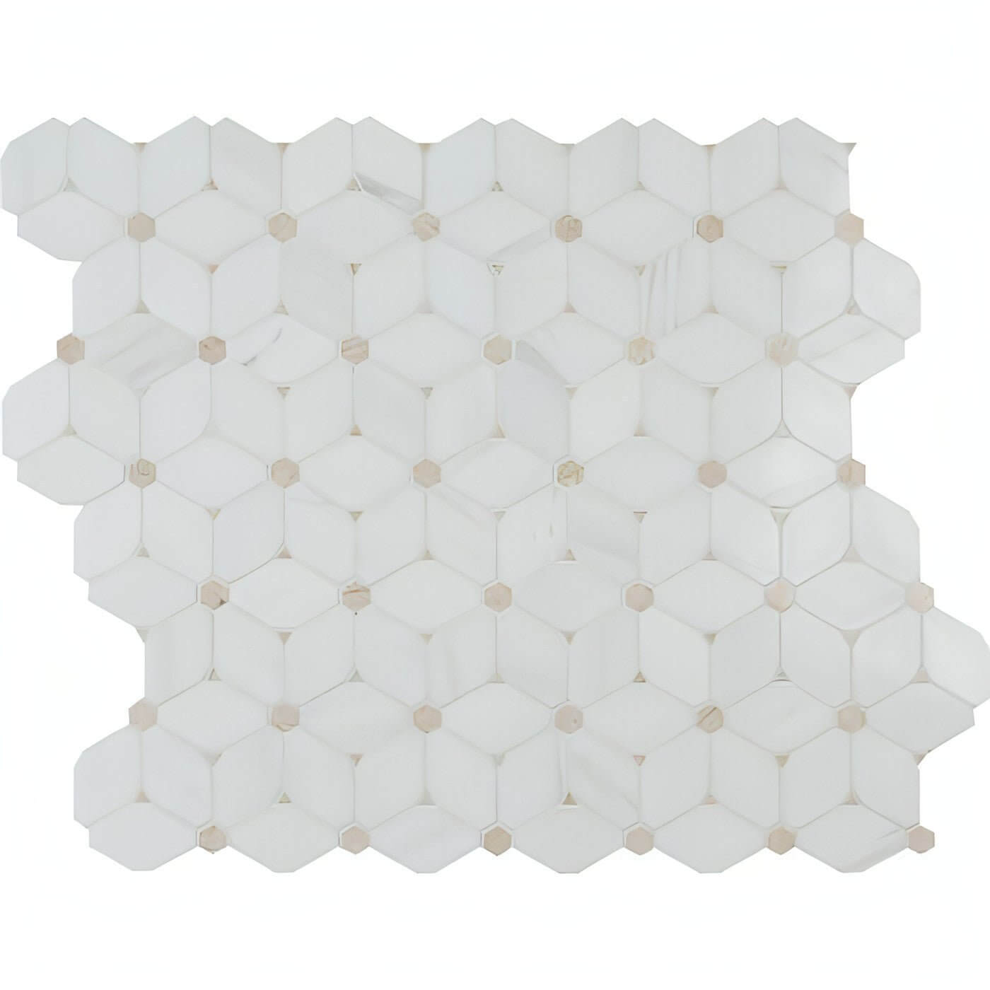 MSI Cecily Pattern Polished Marble Mosaic Tile 10.83" x 12.6"