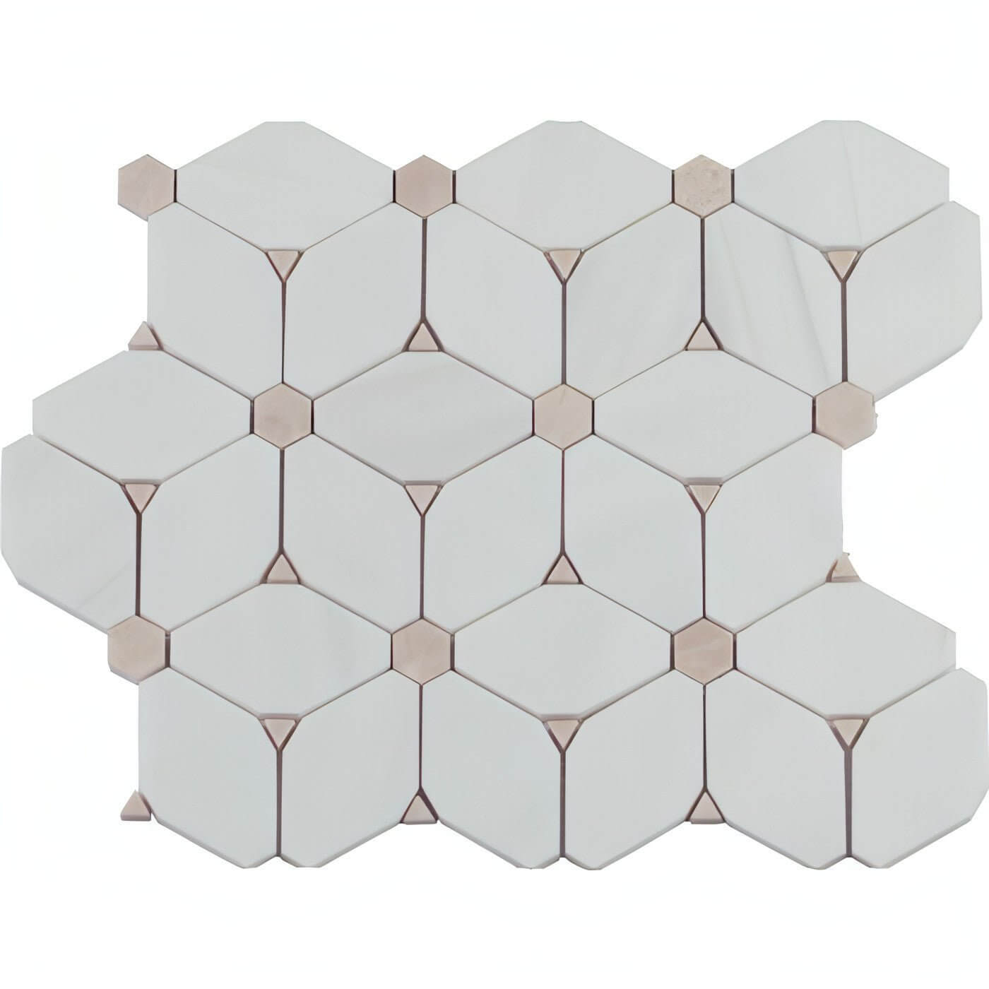 MSI Cecily Pattern Polished Marble Mosaic Tile 10.83" x 12.6"