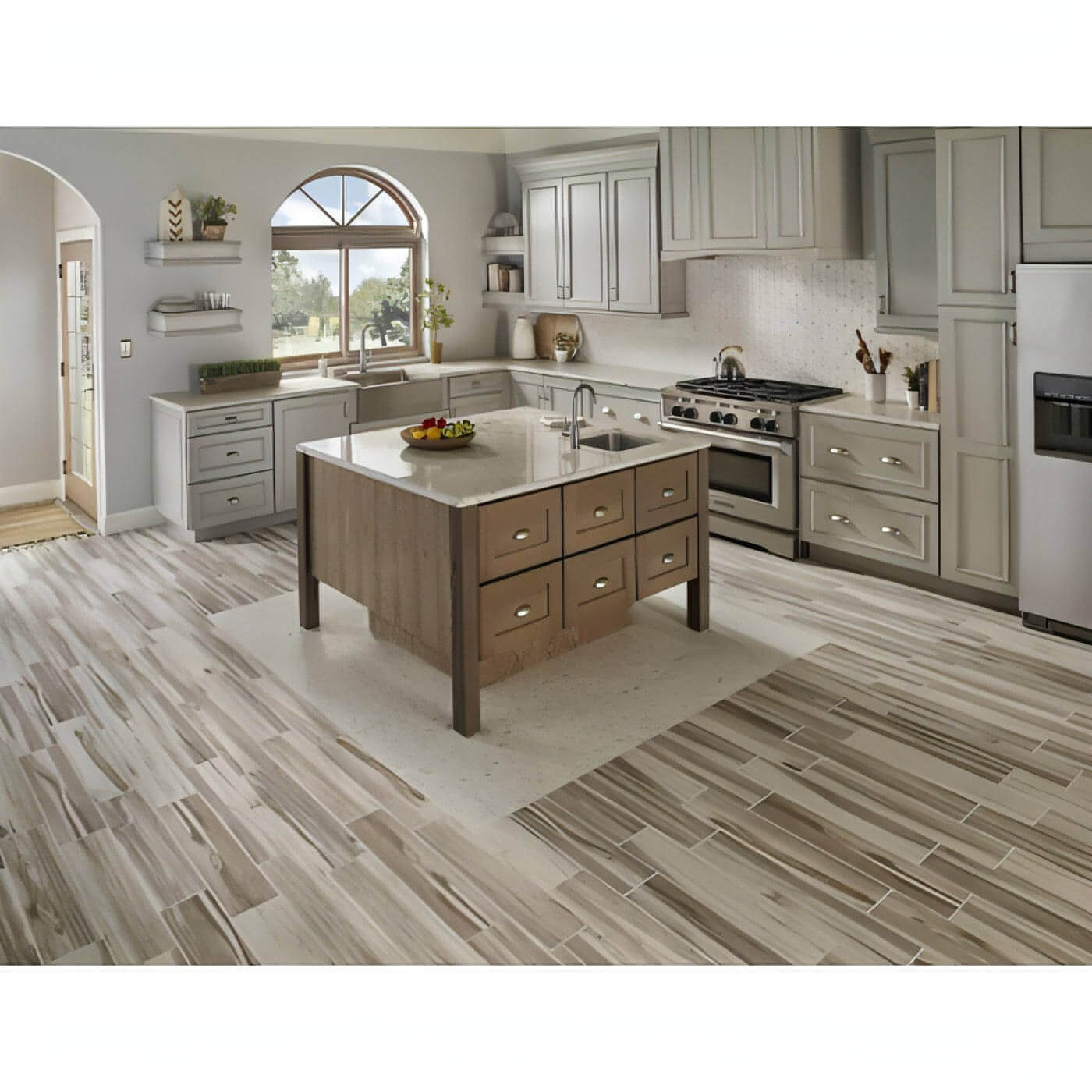 MSI Cecily Pattern Polished Marble Mosaic Tile 10.83" x 12.6"