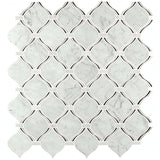MSI Danza Arabesque 10" x 11" Carrara White, Nero Marquina