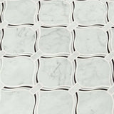 MSI Danza Arabesque 10" x 11" Carrara White, Nero Marquina