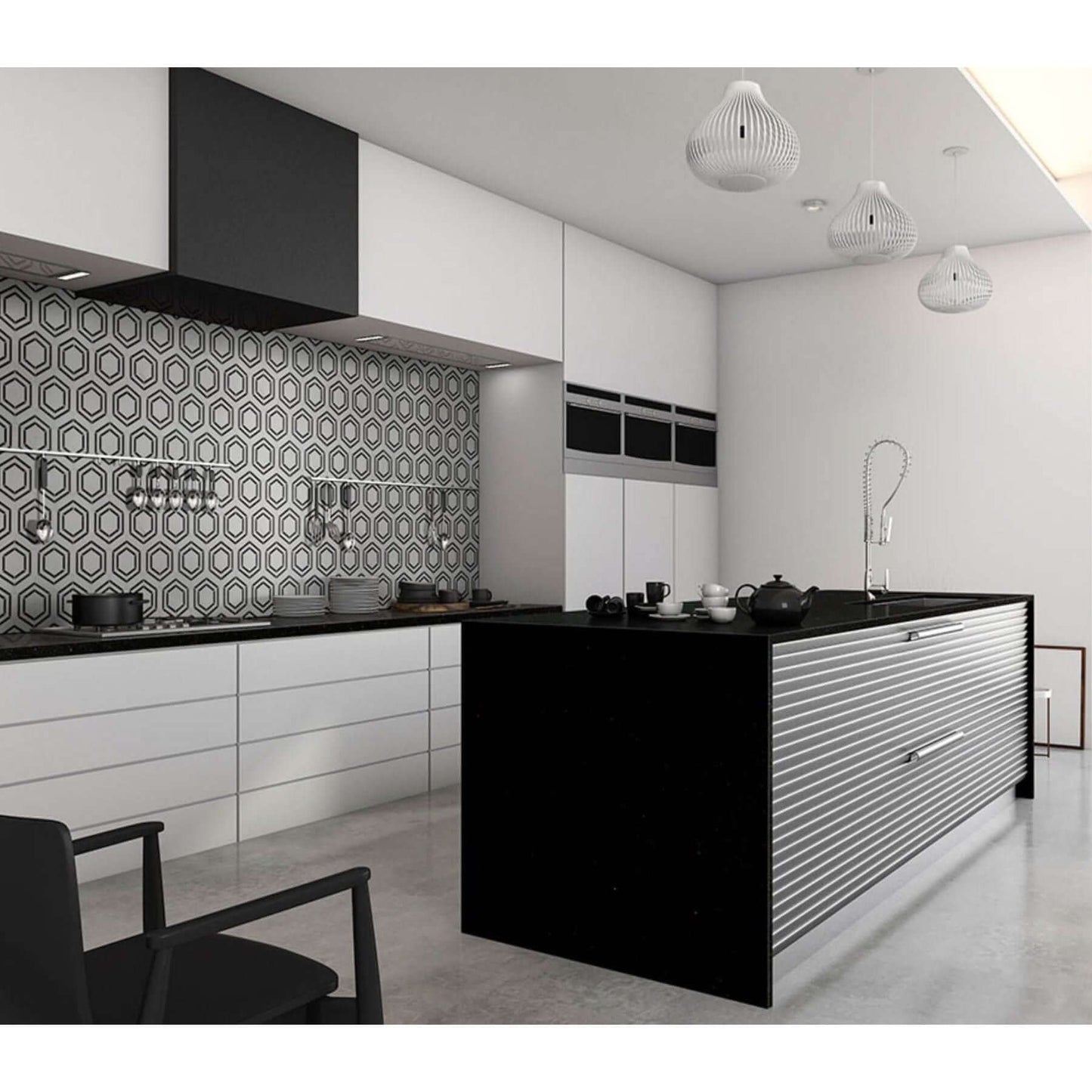MSI Georama Nero Polished Marble Mosaic
