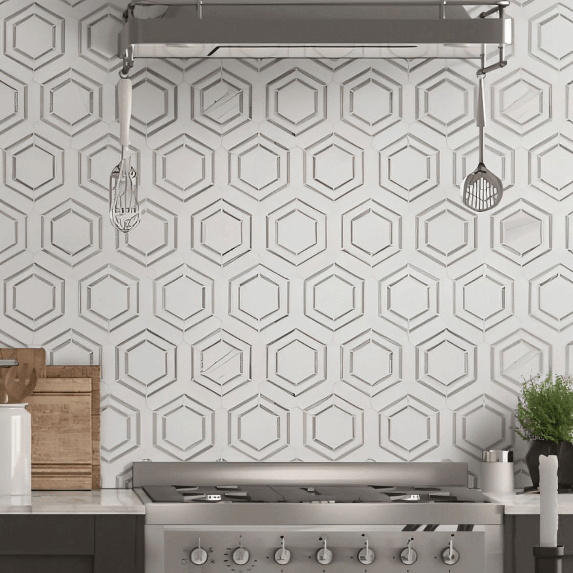 MSI Georoma Grigio Polished Marble Mosaic Tile