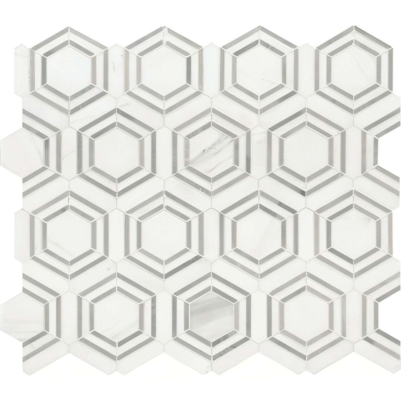 MSI Georoma Grigio Polished Marble Mosaic Tile