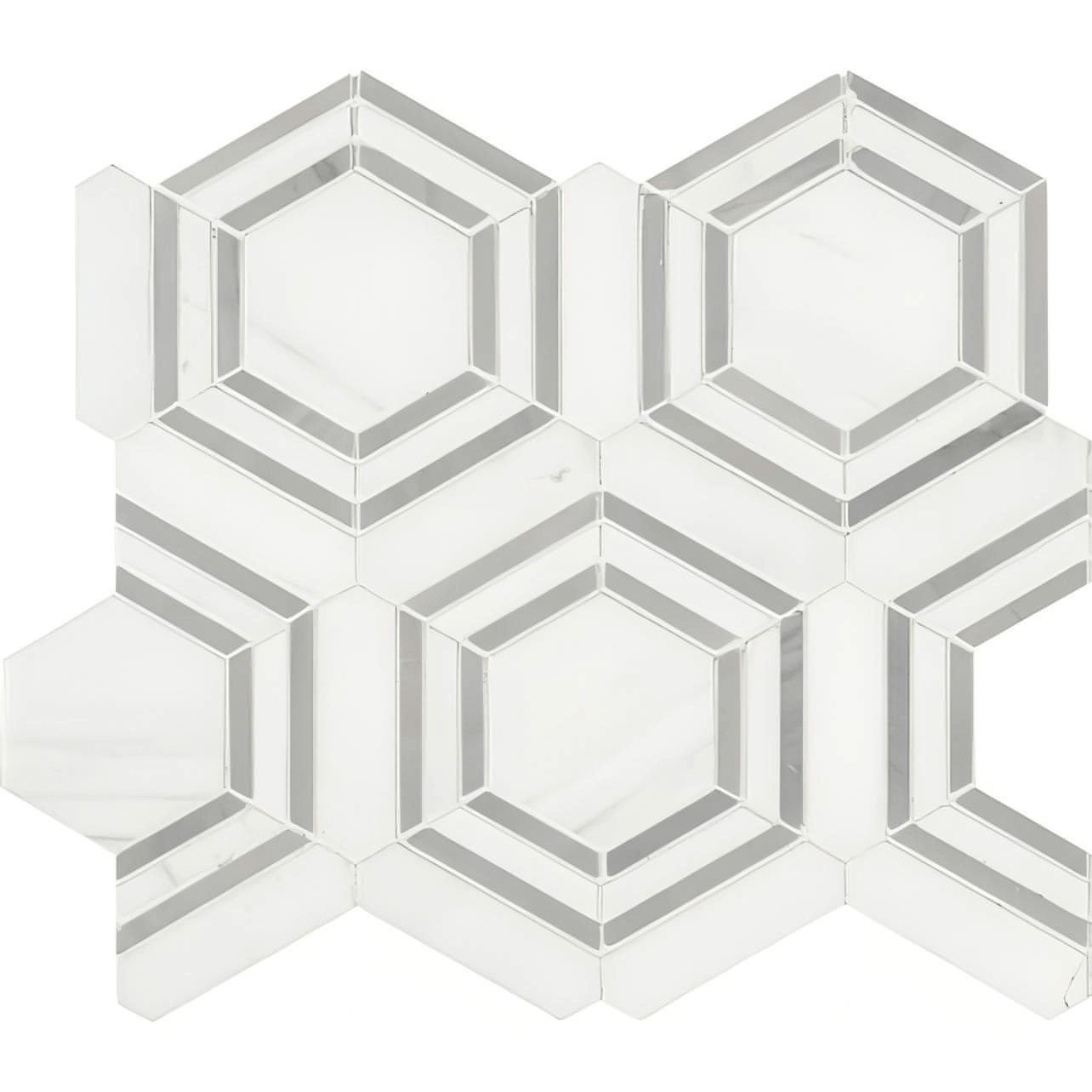 MSI Georoma Grigio Polished Marble Mosaic Tile