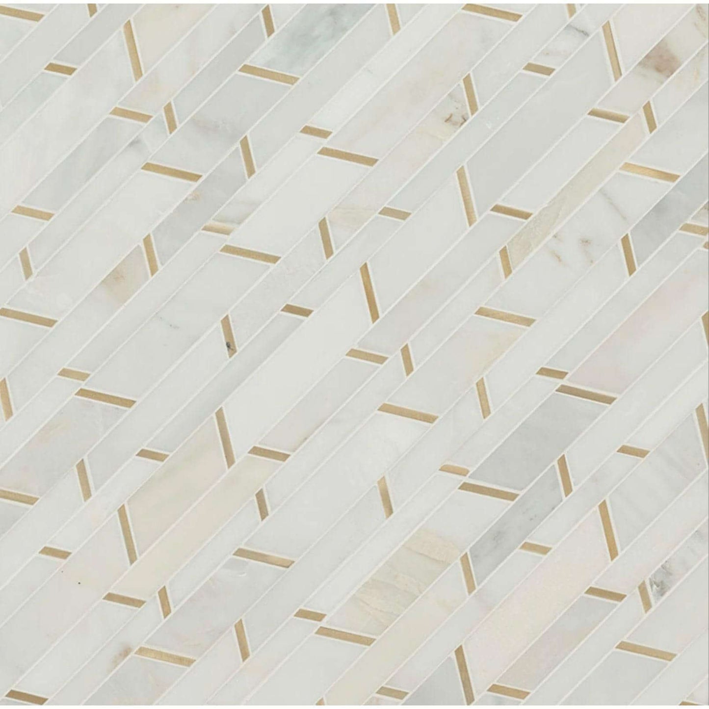 MSI Metro Gold Pattern, Glass Metal Blend Mosaic Tile