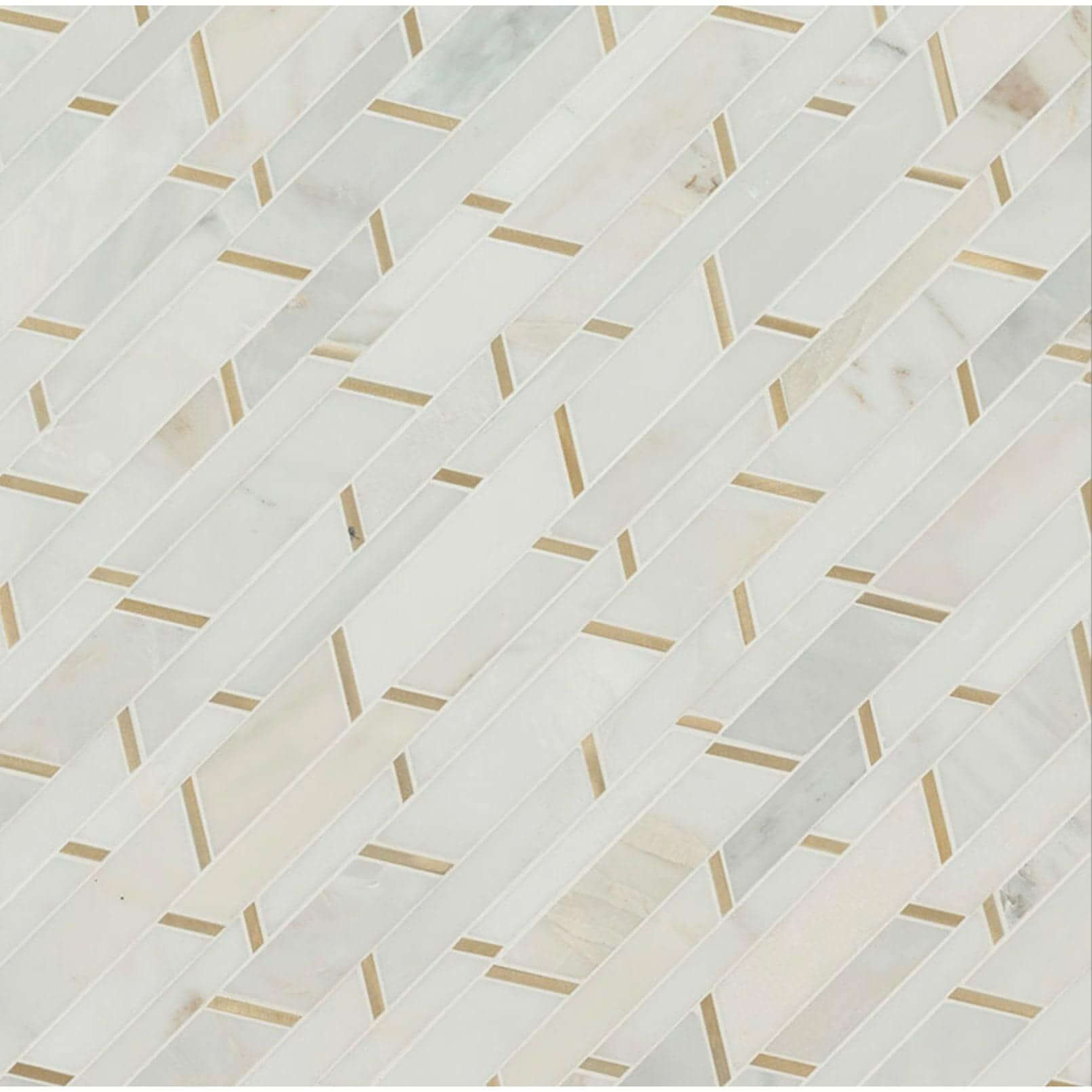 MSI Metro Gold Pattern, Glass Metal Blend Mosaic Tile
