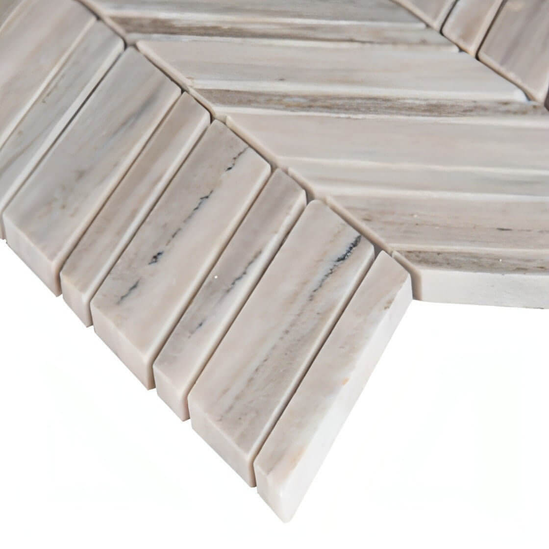 MSI Palisandro Chevron 12 X12 x10mm Polished Marble Mosaic Tile