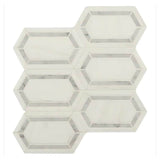 MSI Pavilion Picket 12x12 Polished Bianco Dolomite + Carrara Bianco