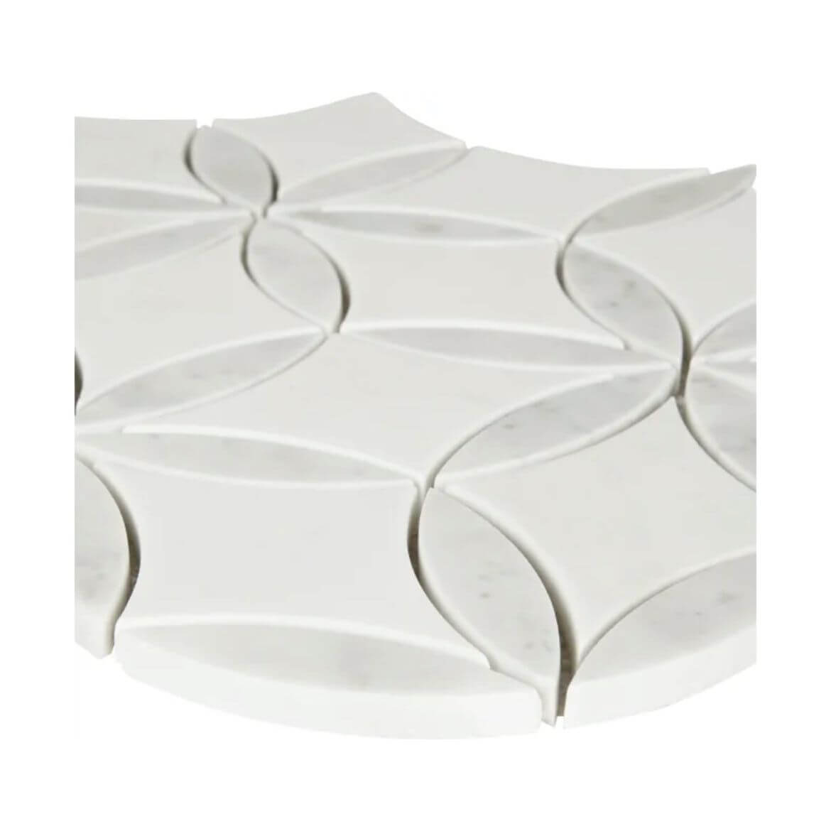MSI Thassos White + Carrara White  Daisy Mosaic - La Fleur Polished Mosaic