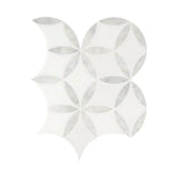 MSI Thassos White + Carrara White  Daisy Mosaic - La Fleur Polished Mosaic