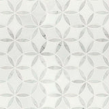 MSI Thassos White + Carrara White  Daisy Mosaic - La Fleur Polished Mosaic