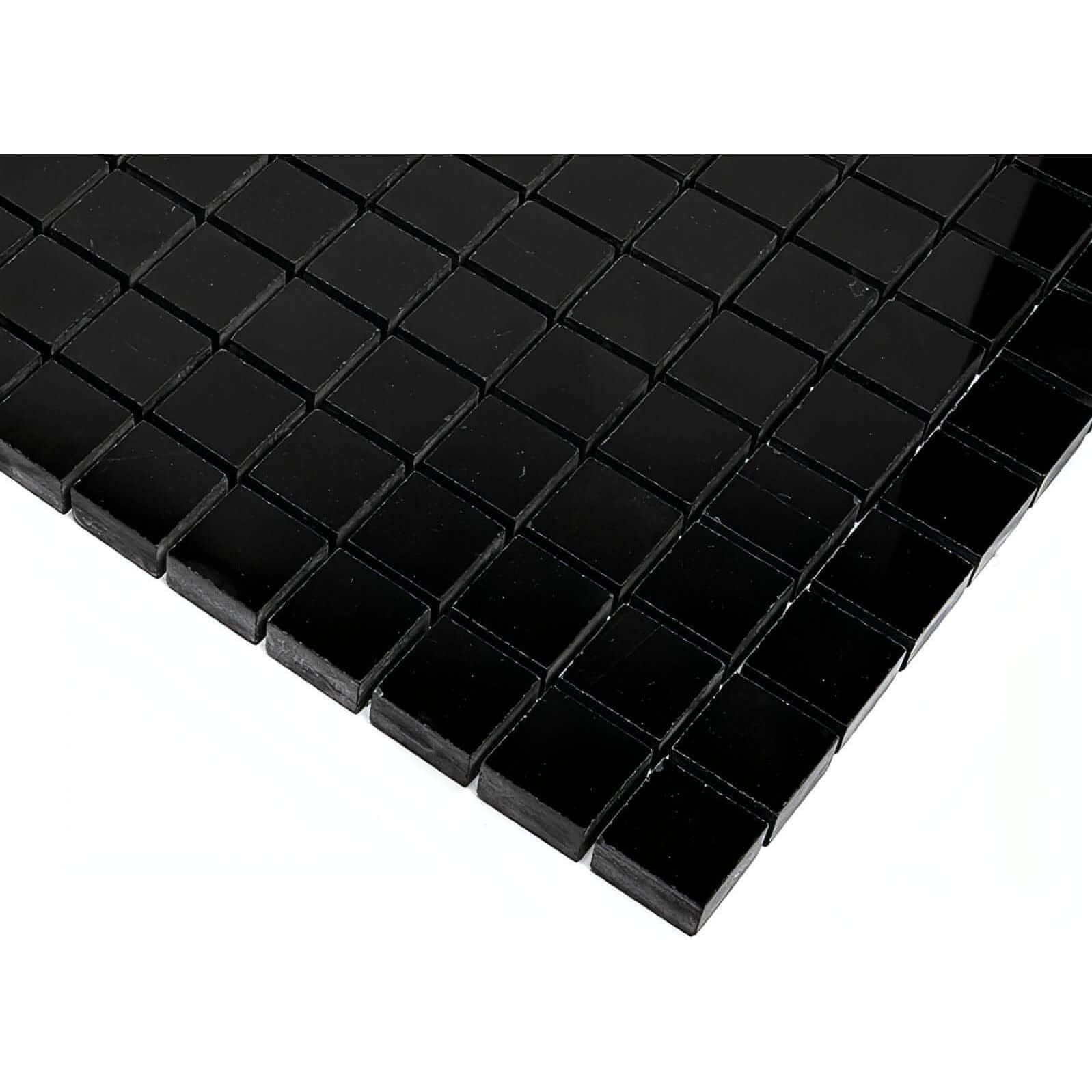 Nero Marquina Marble 1" X 1" Mosaic