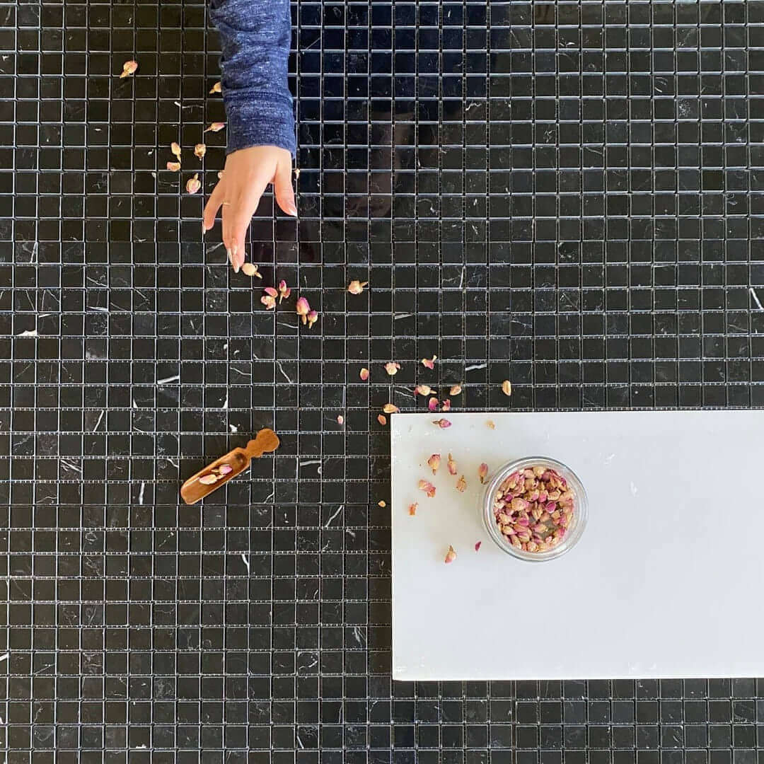Nero Marquina Marble 1" X 1" Mosaic