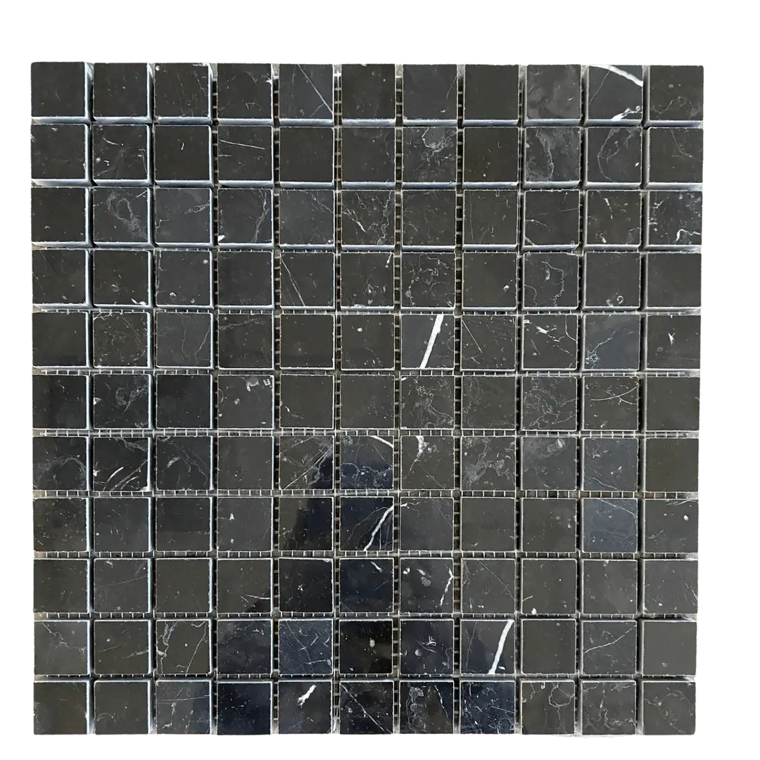 Nero Marquina Marble 1" X 1" Mosaic