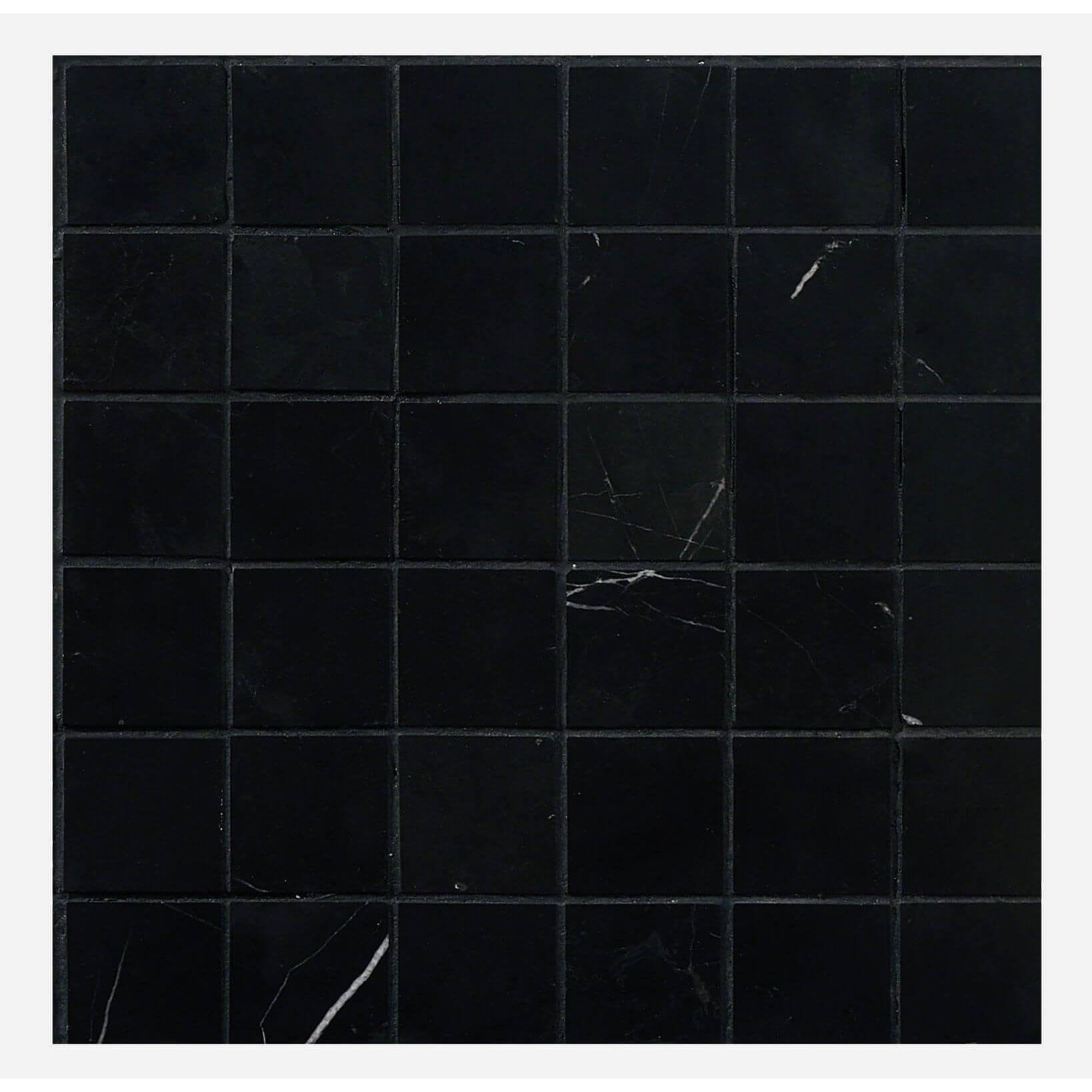 Nero Marquina Marble  2" X 2" Mosaic
