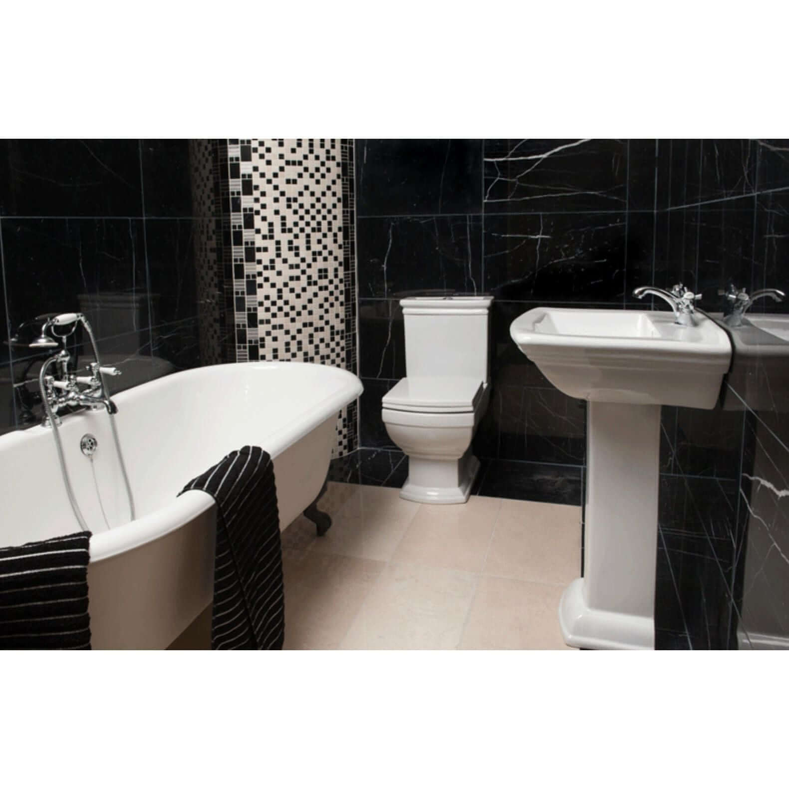 Nero Marquina Marble Polished 24" X 24" Tile