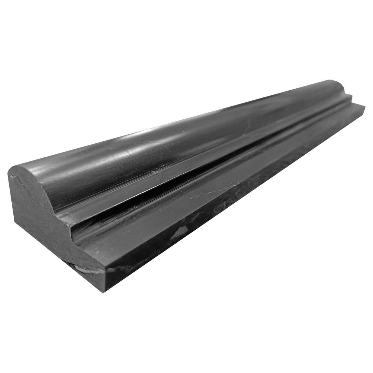 Nero Marquina Black Marble Ogee 1 Chairrail Molding Polished