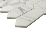 Calacatta Gold Italian Marble Picket Mosaic Tile Honed