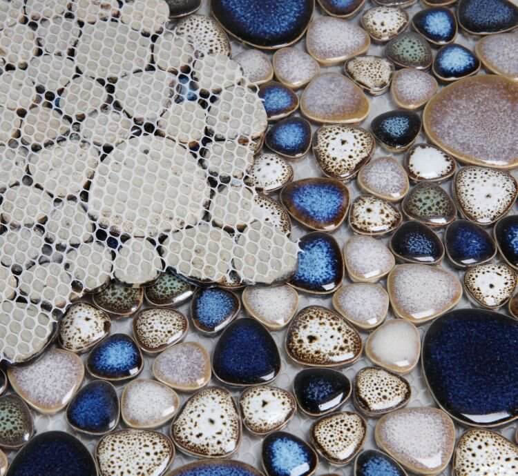Poseidon Atlas 11.50 x 11.50 Pebble Mosaic Tile - Pool Rated