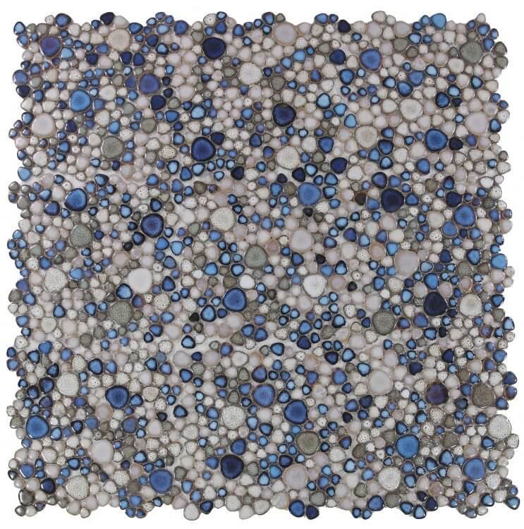 Poseidon Atlas 11.50 x 11.50 Pebble Mosaic Tile - Pool Rated