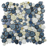 Poseidon Ocean 11.50 x 11.50 Pebble Mosaic Tile - Pool Rated