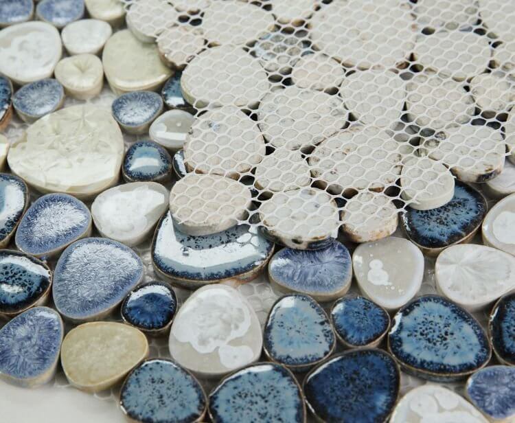 Poseidon Ocean 11.50 x 11.50 Pebble Mosaic Tile - Pool Rated