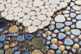 Poseidon Olive 11.50 x 11.50 Pebble Mosaic Tile - Pool Rated