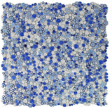 Poseidon Sapphire 11.5 x 11.5 Pebble Mosaic Tile - Pool Rated