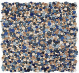 Poseidon Seaside 11.5 x 11.5 Pebble Mosaic Tile - Pool Rated