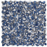 Poseidon Sky 11.5 x 11.5 Pebble Mosaic Tile - Pool Rated