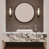 Sahara 1" x 12" Matte Porcelain Mosaic Tile in Dark