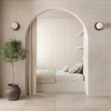 Sahara 1" x 12" Matte Porcelain Mosaic Tile in White