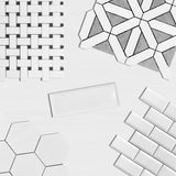 Bianco Dolomite Marble 4" Hexagon Mosaic Tile Honed