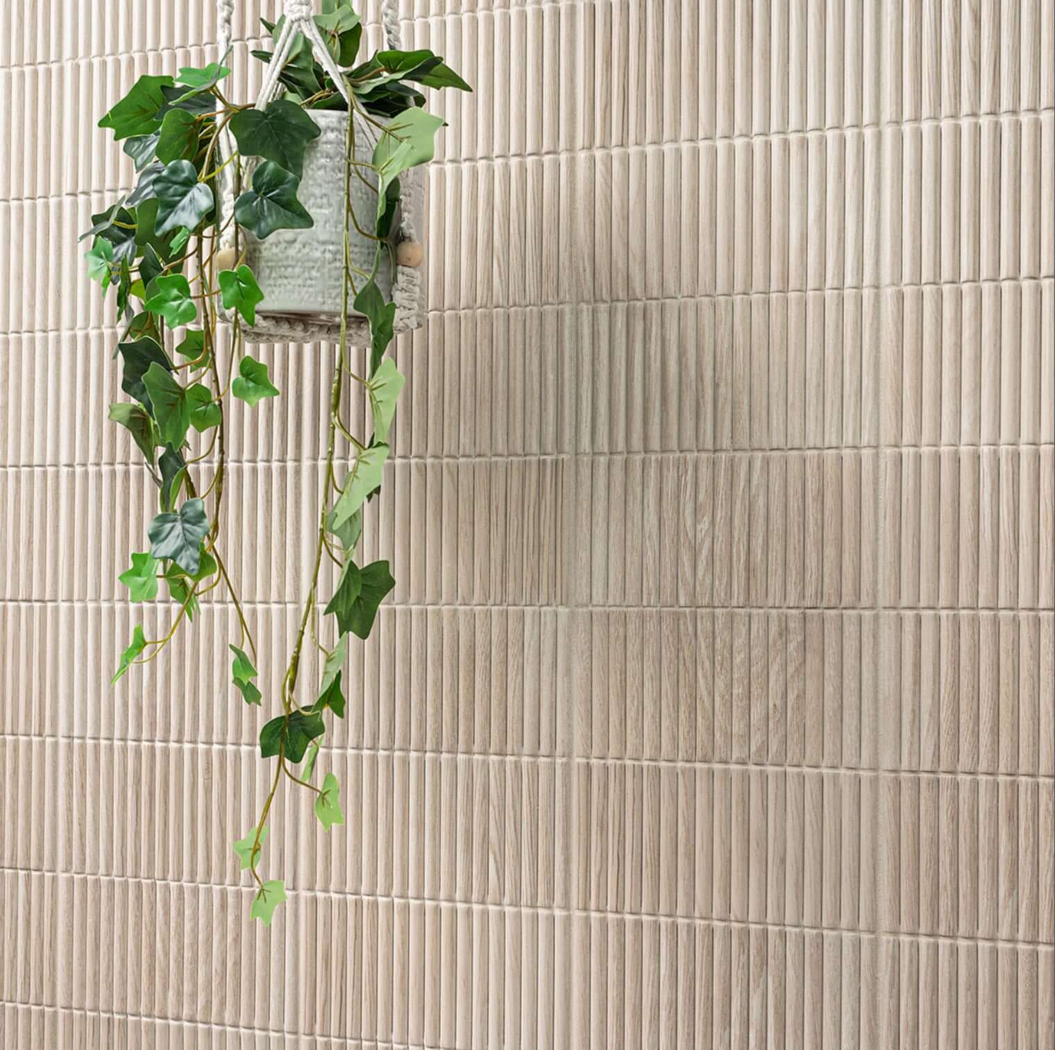 Sinfonia Piano Abedul Porcelain Wall Tile 3D Fluted Design