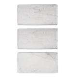 Carrara White Italian Marble 3" x 6" Short Side Bullnose Trim Tile Honed