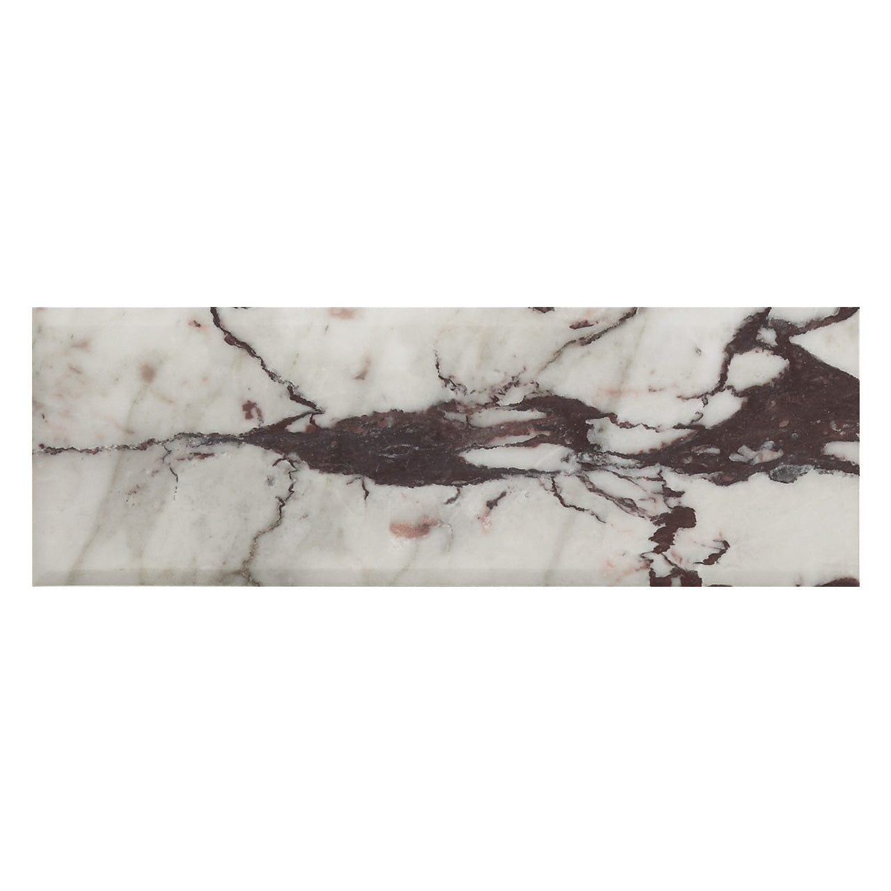 Calacatta Viola 4x12 Marble Wide Bevel Subway Tile Honed