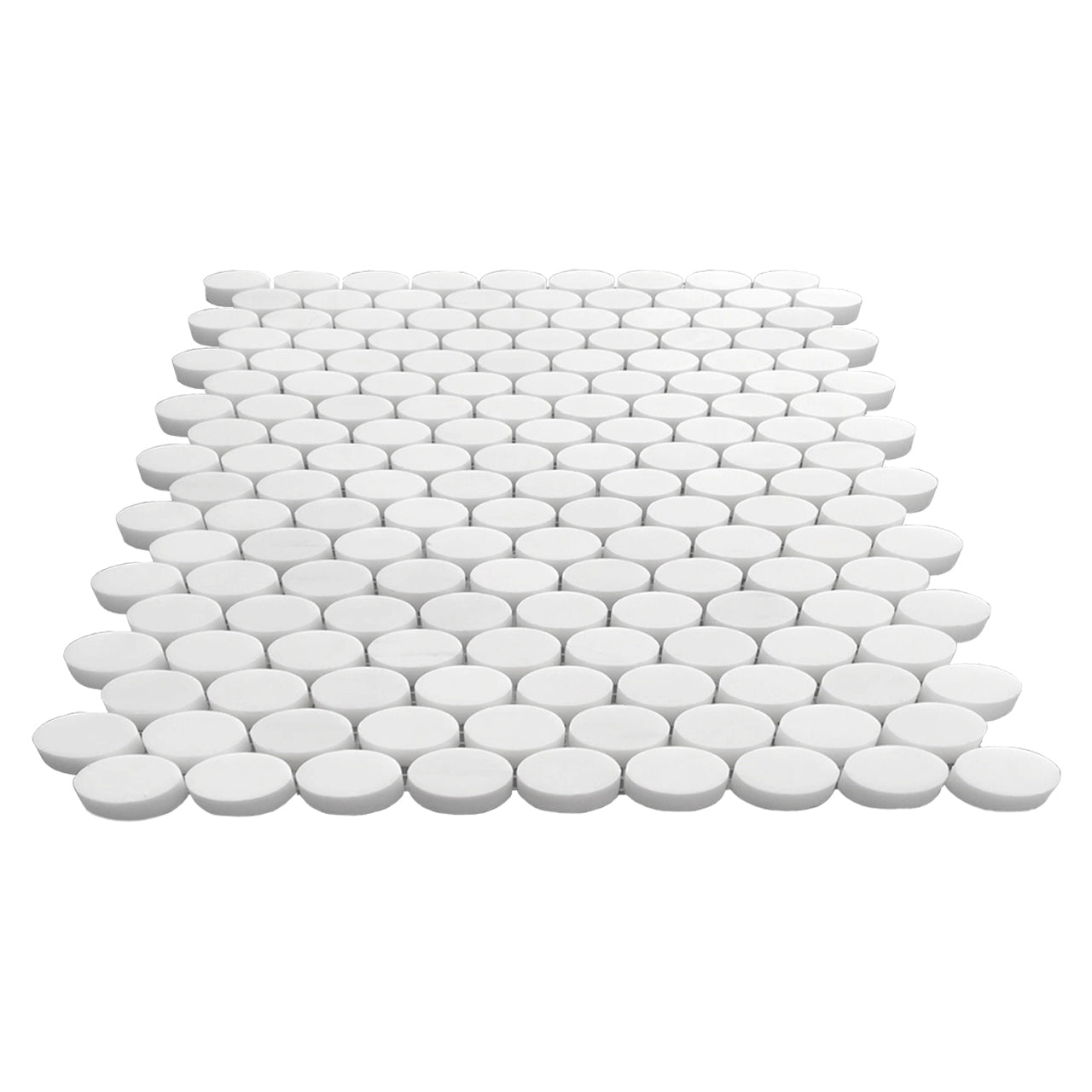 Bianco Dolomite Oval Ellipse Mosaic Tile Honed