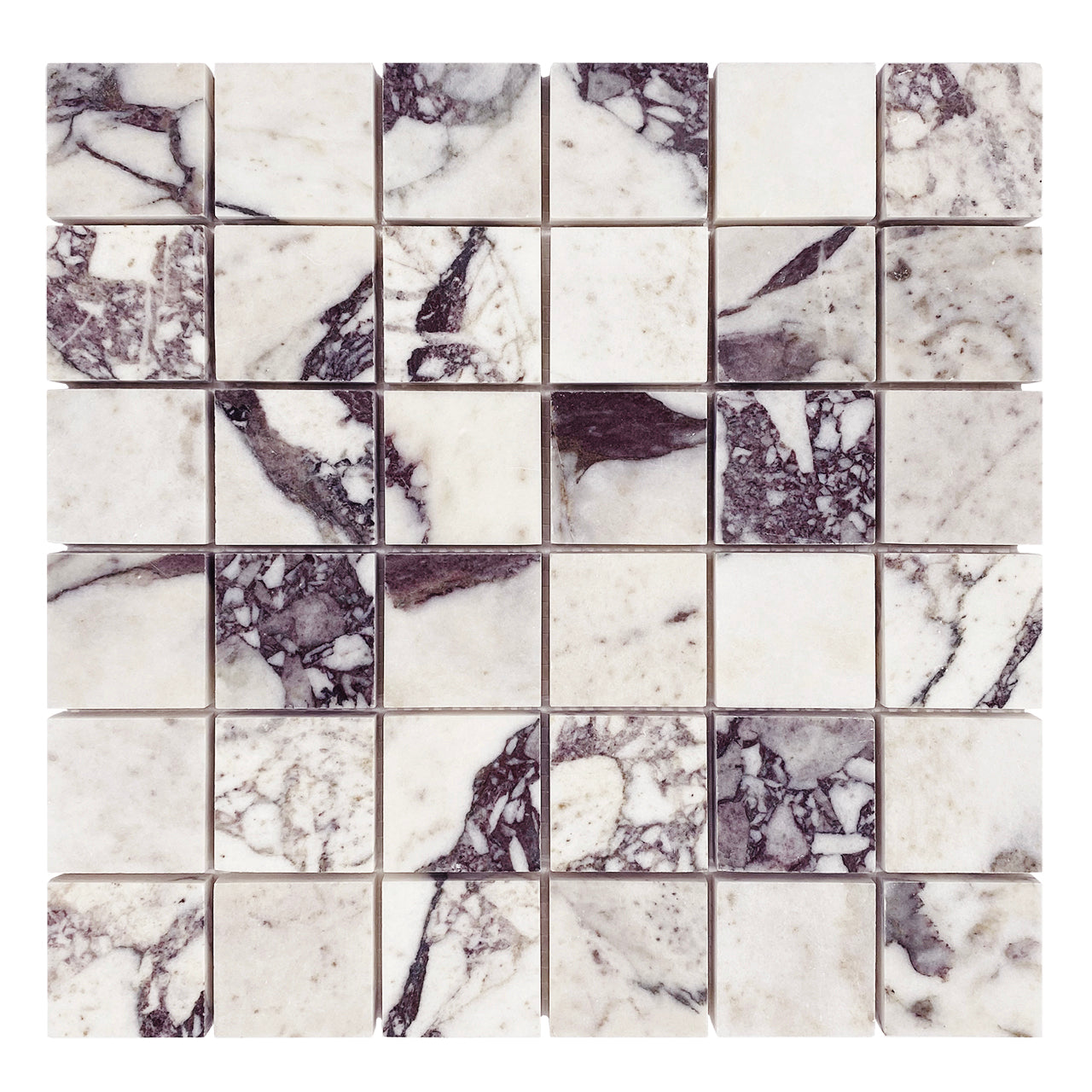 Calacatta Viola Marble 2x2 Mosaic Tile Polished