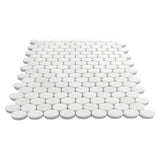Bianco Dolomite Oval Ellipse Mosaic Tile Polished