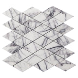 Lilac Marble Large Diamond Mosaic Tile Honed