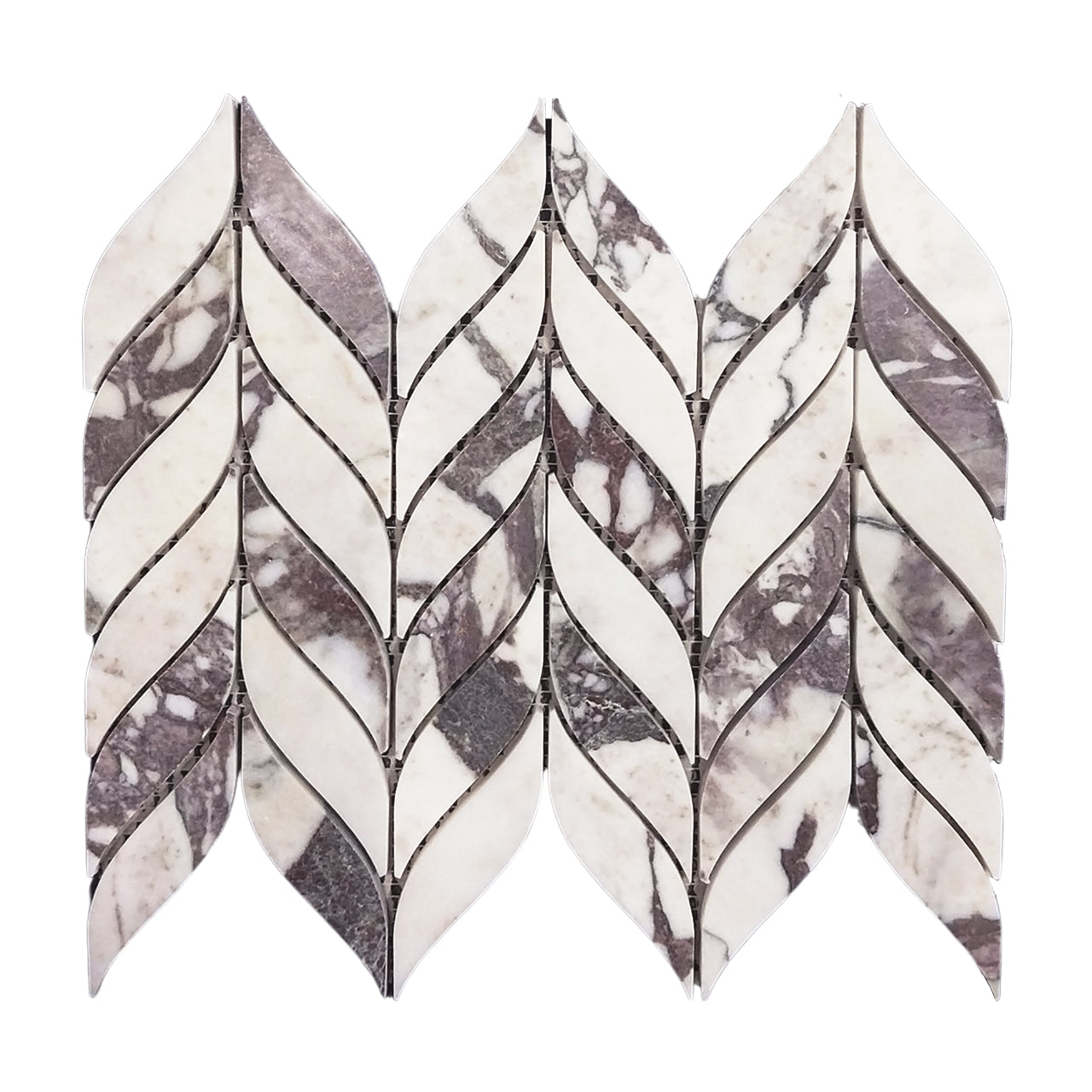 Calacatta Viola Marble Leaf Shape Mosaic Tile Polished