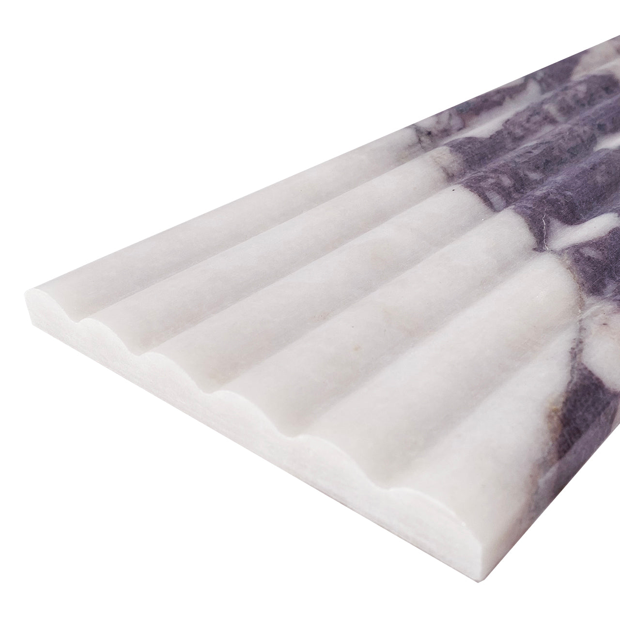 Calacatta Viola Marble 6x24 Flute 3D Dimensional Tile Honed