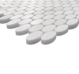 Bianco Dolomite Oval Ellipse Mosaic Tile Honed