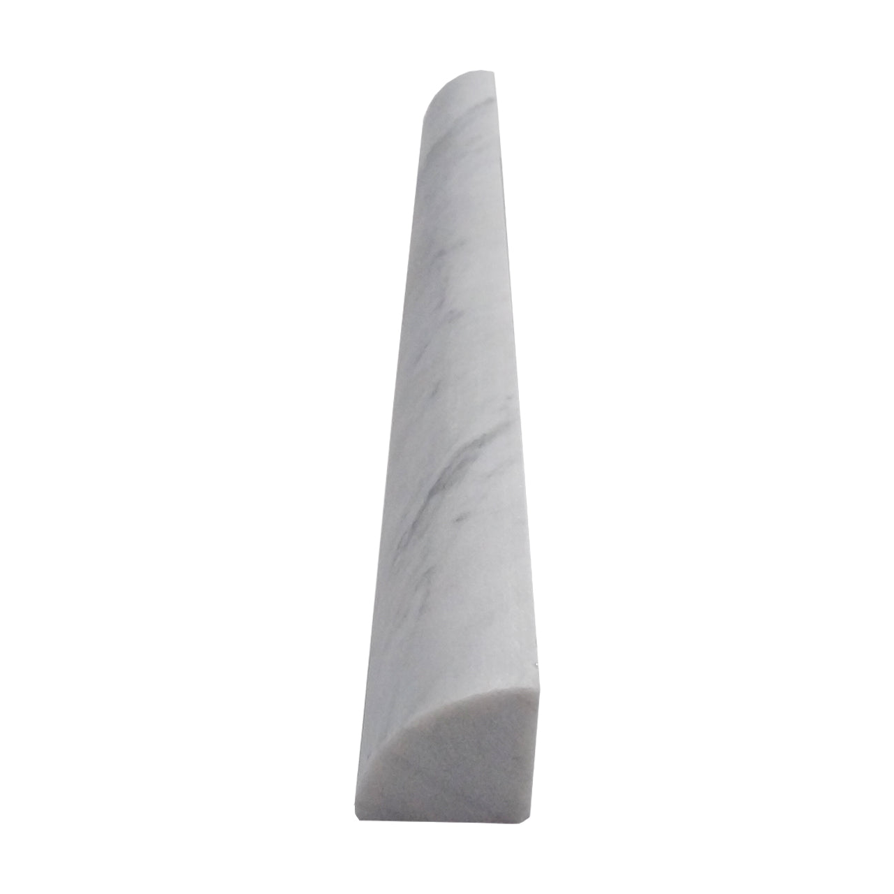 Carrara White Italian Marble Quarter Round Bullnose Trim Honed