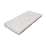 Carrara White Italian Marble 3" x 6" Short Side Bullnose Trim Tile Polished