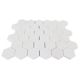 Bianco Dolomite Marble 2" Hexagon Mosaic Tile Honed