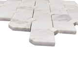 Calacatta Gold Marble Dotty with Dolomite Dots Mosaic Tile Honed